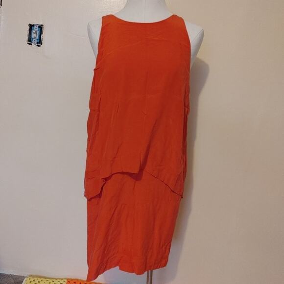 Cynthia Rowley 100% Silk Hot Pink Shift Dress Size 12 Wedding Dress - Picture 11 of 14